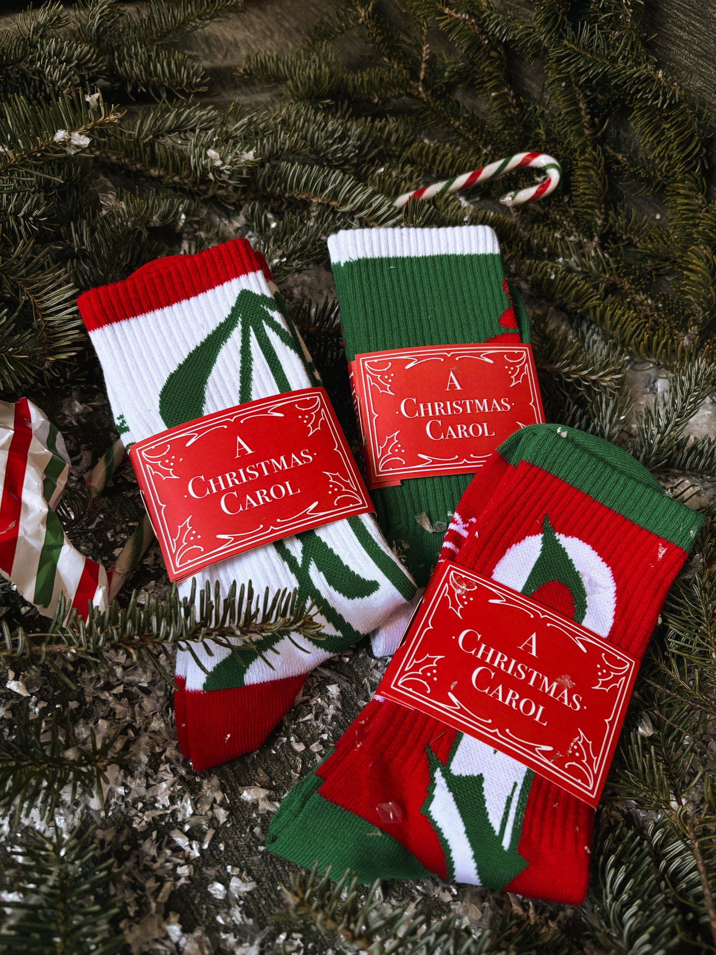 Chaussettes lanterne enneigée