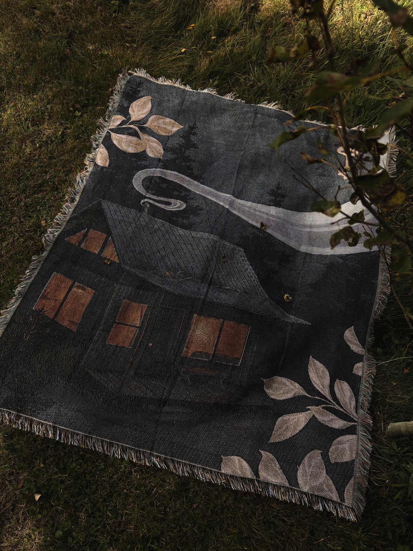 The Cabin tapestry blanket