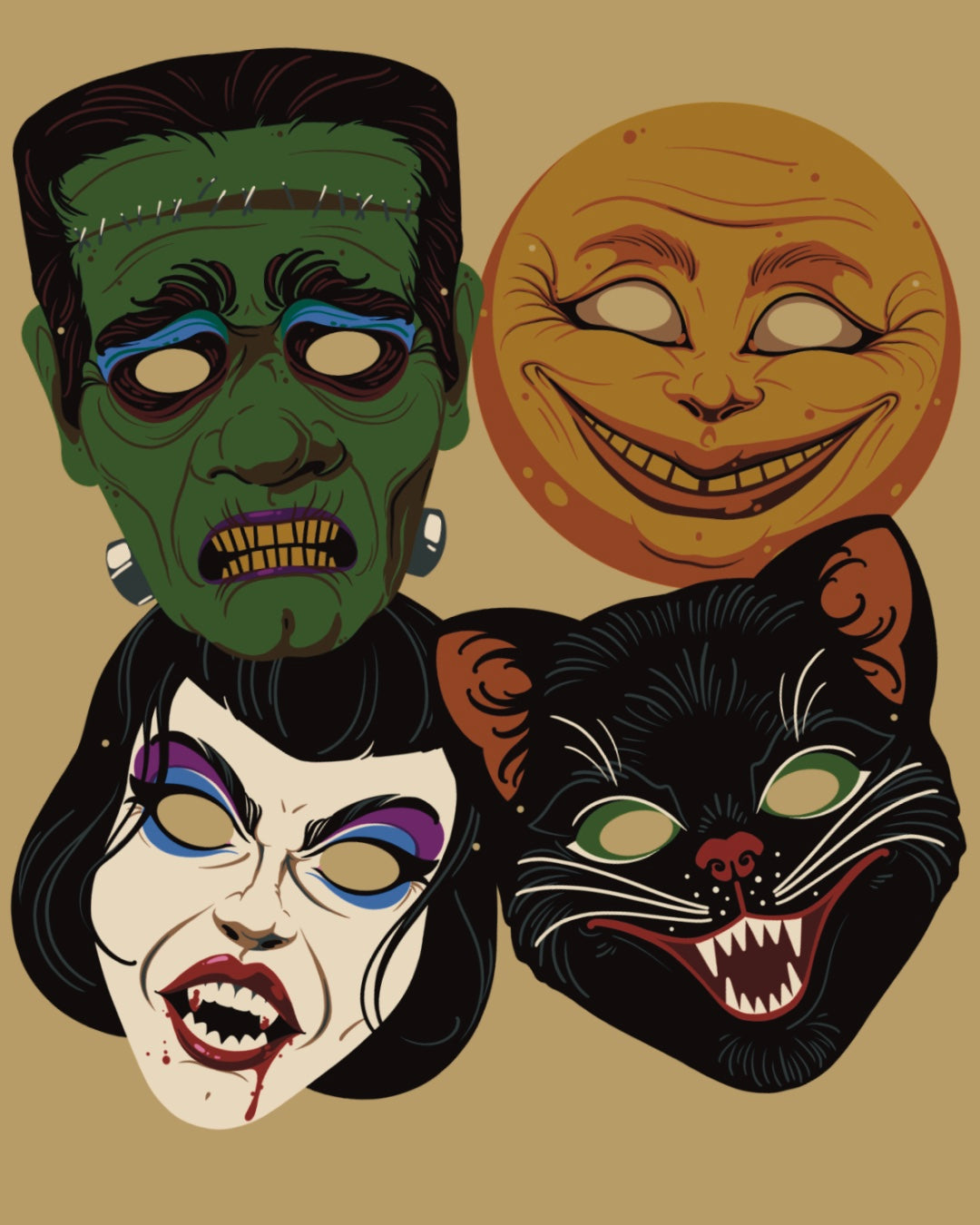 Cardboard masks serie #2