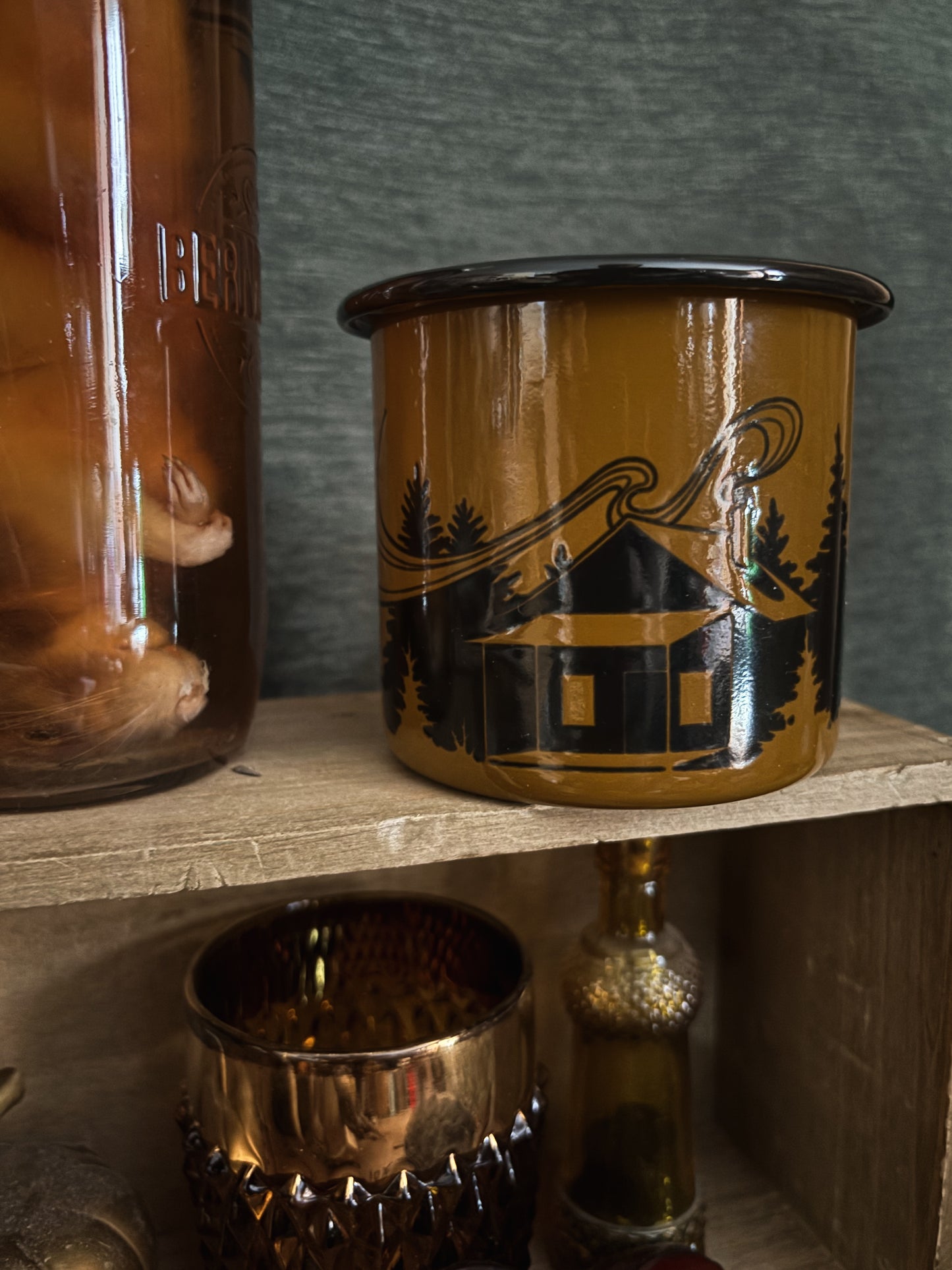 The Evergreen Cottage • Enamel mug