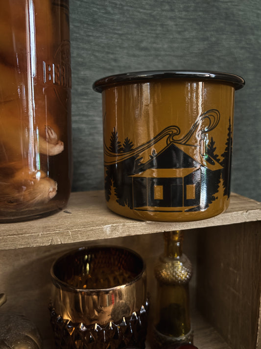 The Evergreen Cottage • Enamel mug