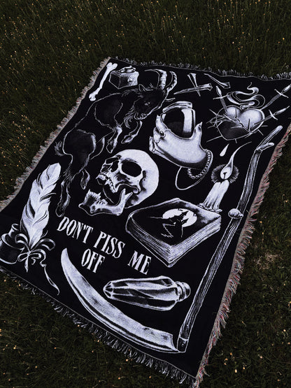 Preorder • Don’t piss me off • Tapestry blanket