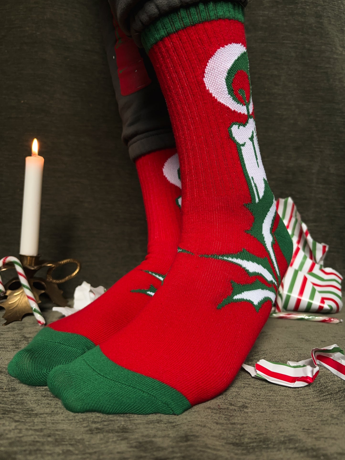 Holly Candles socks